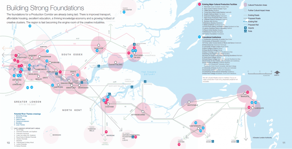 Thames Estuary Production Corridor Map