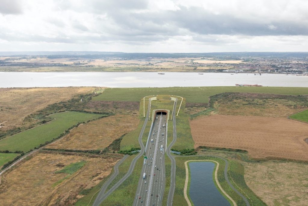 The proposed northern tunnel entrance to the new Lower Thames Crossing